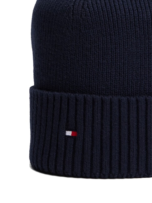 TH FLAG Baumwoll-Beanie-Mütze mit Umschlag spaceblau/schwarz - Mützen/Hüte