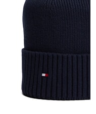 TOMMY HILFIGER TH FLAG Baumwoll-Beanie-Mütze mit Umschlag spaceblau/schwarz - Mützen/Hüte - 3