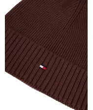 TOMMY HILFIGER TH FLAG Baumwoll-Beanie-Mütze mit Umschlag reiche Walnuss - Mützen/Hüte - 3