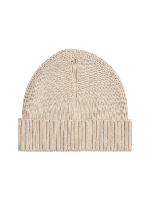 TH FLAG Baumwoll-Beanie-Mütze mit Umschlag klassisches beige - Mützen/Hüte