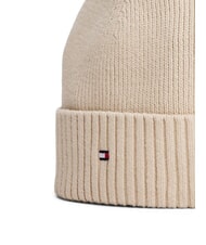 TOMMY HILFIGER TH FLAG Baumwoll-Beanie-Mütze mit Umschlag klassisches beige - Mützen/Hüte - 3