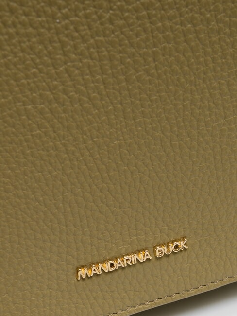 MELLOW Umhängetasche aus Leder mit Überschlag Aloe - Damentaschen