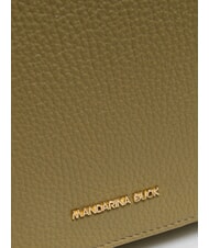 MANDARINA DUCK MELLOW Umhängetasche aus Leder mit Überschlag Aloe - Damentaschen - 3