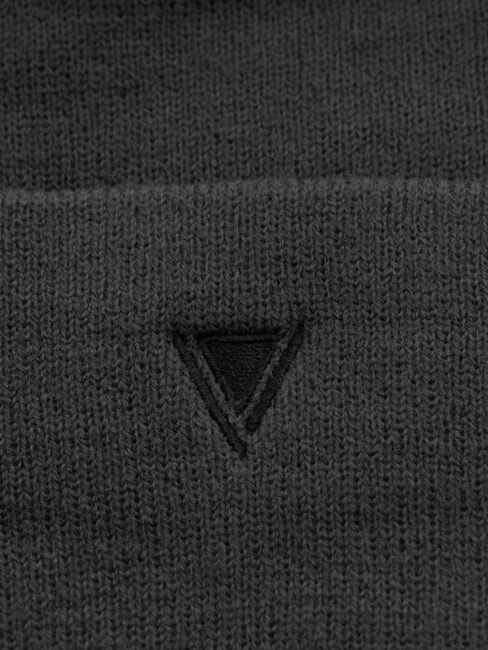 EVAN Beanie-Mütze mit gesticktem Logo SCHWARZ - Mützen/Hüte
