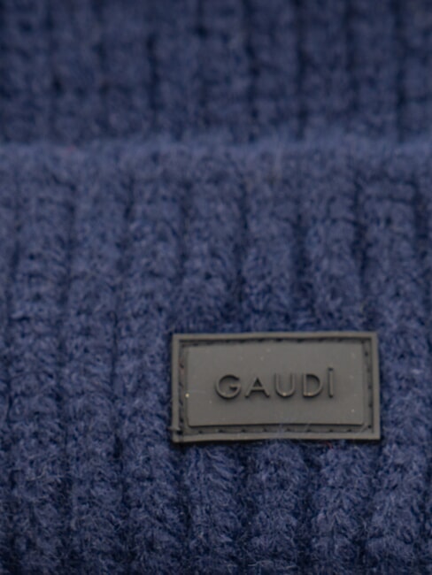 EVAN Beanie-Mütze mit Umschlag Blau - Mützen/Hüte