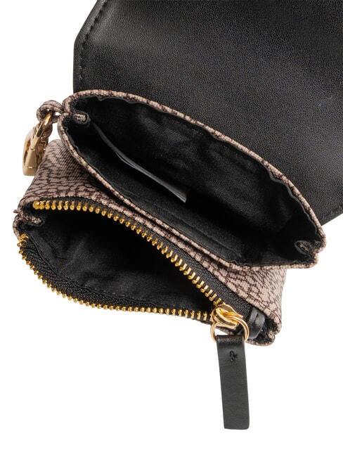 FLEXOS SOFT Münzbörse mit Karabiner natur op / schwarz - Brieftaschen Damen