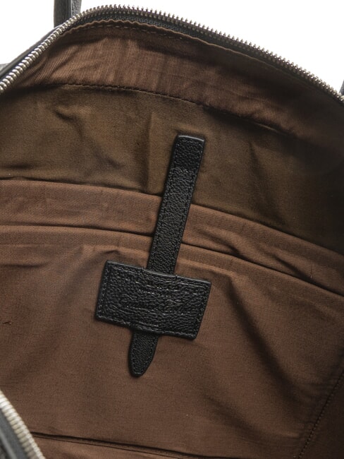 SERRISTORI 13" Laptop-Aktentasche aus Leder Schwarz - Arbeitstaschen