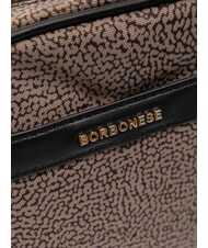 BORBONESE DOWNTOWN Kleine Umh&auml;ngetasche natur op / schwarz - Damentaschen - 3