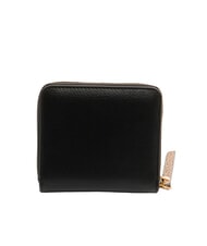 BORBONESE BIRDIE Kleine Lederbrieftasche mit Rundum-Reißverschluss Schwarz - Brieftaschen Damen - 3