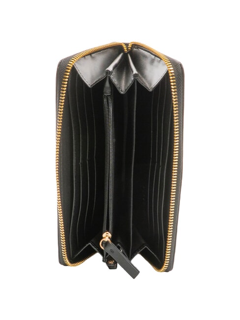 BIRDIE Große Lederbrieftasche mit Rundum-Reißverschluss Schwarz - Brieftaschen Damen