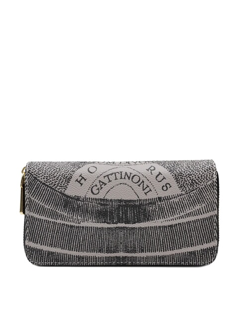 PLANETARIUM Große Geldbörse mit Doppelreißverschluss monochrom hellgrau/schwarz - Brieftaschen Damen