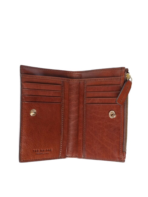 STORY DONNA Ledergeldbörse mit Münzfach BRAUN - Brieftaschen Damen