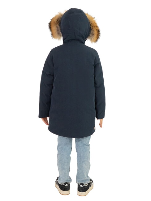 SENSATION KIDS Lange Steppjacke mit Kapuze marine-schwarz - Kinder Jacken