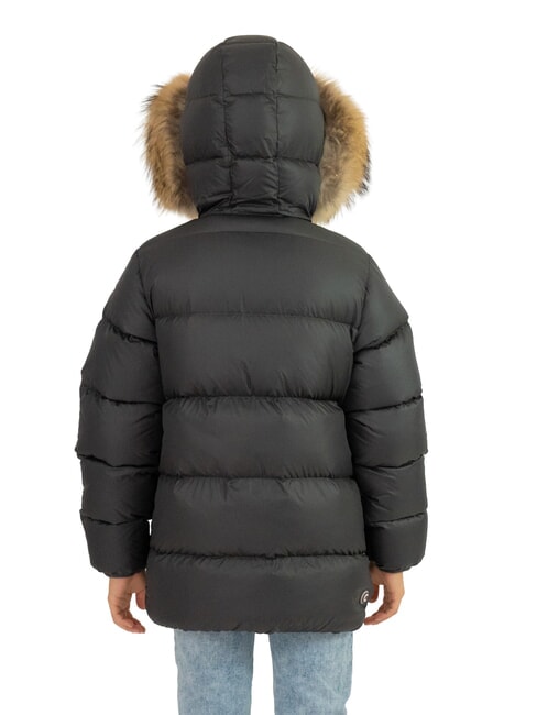 E-CONCRETE KIDS Daunenjacke mit Kapuze vulkanschwarz - Kinder Jacken