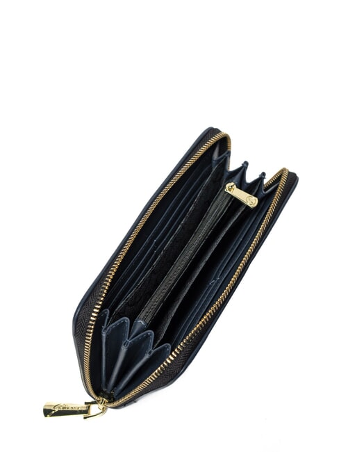 PLANETARIUM Großes Portemonnaie mit Rundum-Reißverschluss Aquamarin/Marineblau - Brieftaschen Damen