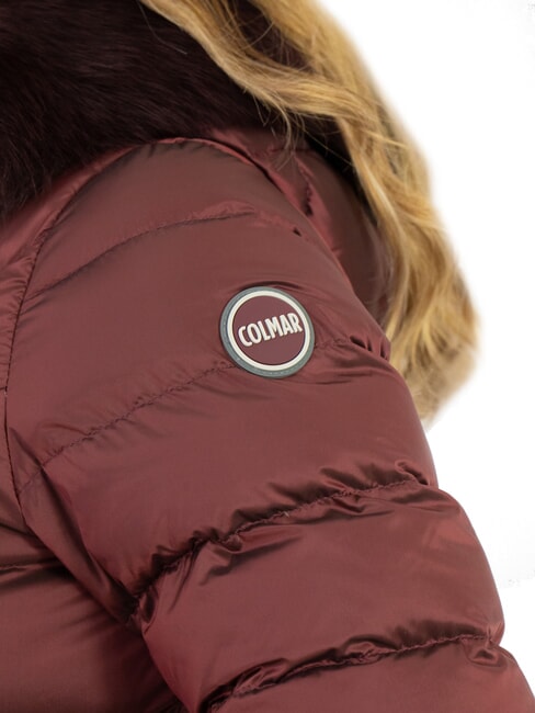 DELUXE Damen Daunenjacke mit Fellkapuze dunkelbr&uuml;nett-dunkel - Daunenjacken f&uuml;r Damen