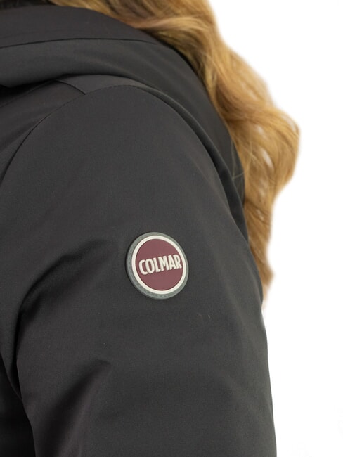 PURENESS Lange Daunenjacke mit Kapuze Schwarz - Daunenjacken f&uuml;r Damen