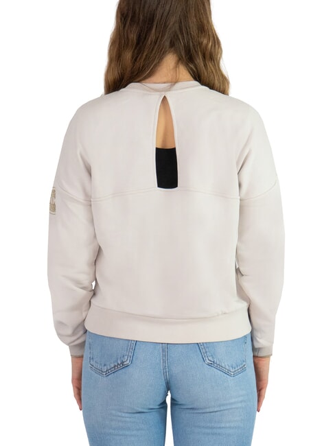 CONNECTIVE Sweatshirt mit Cut-out auf der Rückseite und Glitzerdetails Porzellan - Sweatshirts Damen