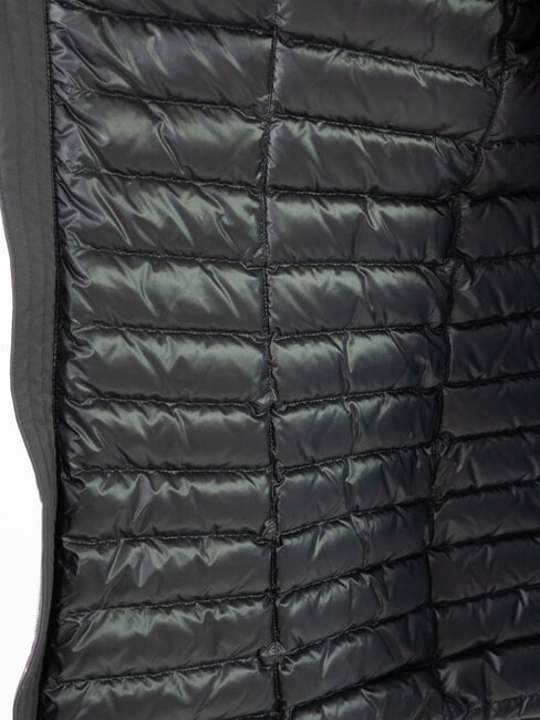 PURENESS Lange Daunenjacke mit Kapuze Schwarz - Daunenjacken für Damen