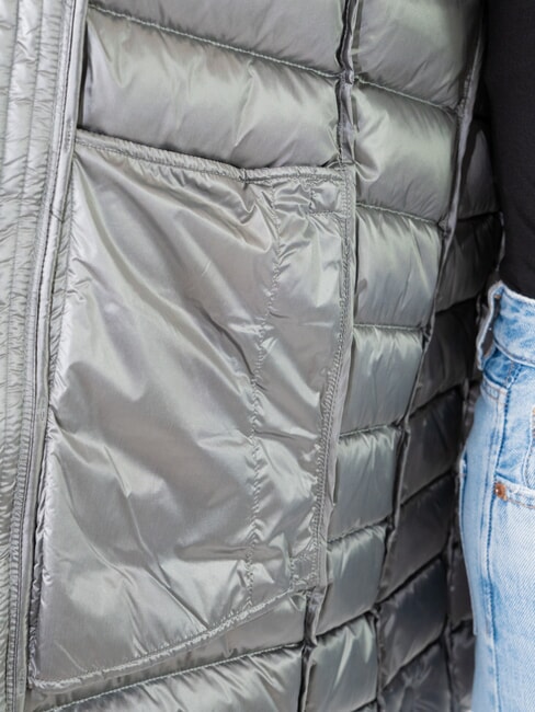 FRIENDLY Mittellange Daunenjacke mit Kapuze dunkler Stahl-dunkler Stahl - Daunenjacken für Damen