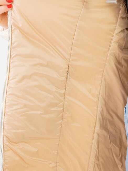 DELUXE Lange wendbare Daunenjacke mit Kapuze Weihrauch-Arizona - Daunenjacken für Damen