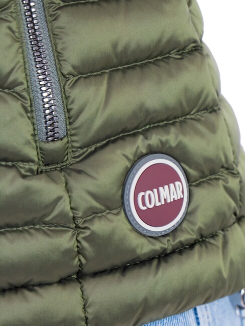 DELUXE Wattierte Weste mit hohem Kragen dunkler Schlamm - Damenweste