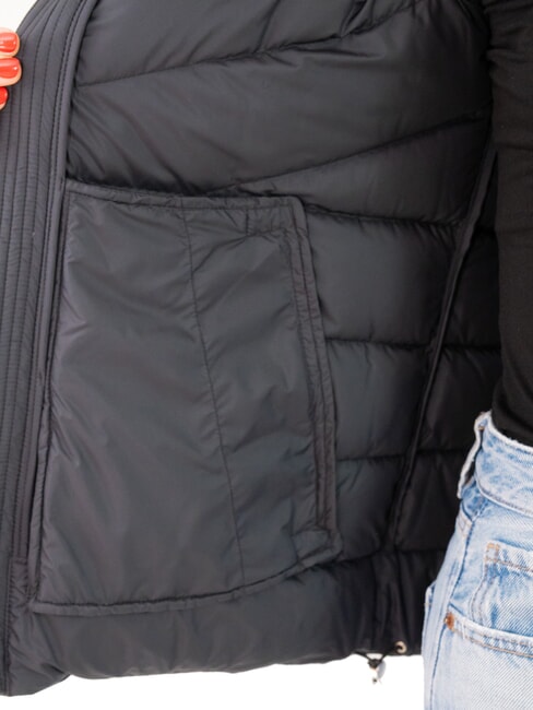 CAPTION Damen Daunenjacke mit Kapuze Schwarz - Daunenjacken f&uuml;r Damen