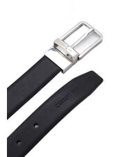 CERRUTI DOUBLE Wendbarer und kürzbarer Ledergürtel schwarz/dunkelbraun - Gürtel - 4