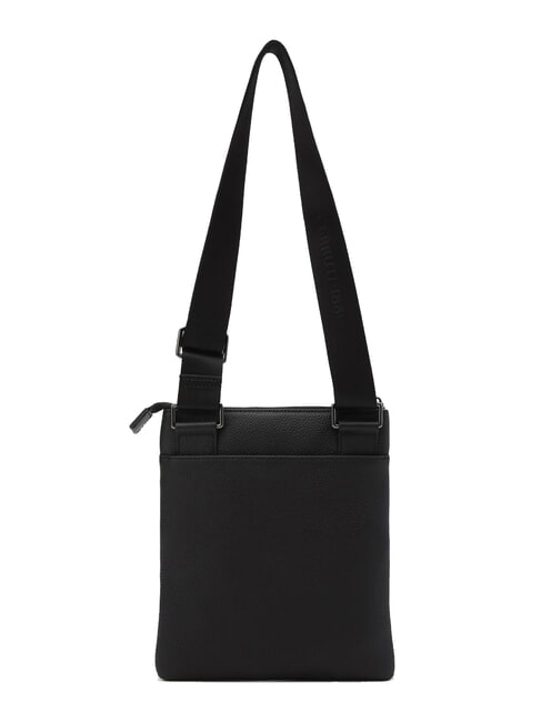 MADDOX Flache Ledertasche mit mehreren Taschen Schwarz - Umhängetaschen Herren