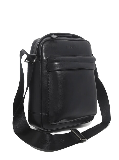 BRAD Ledertasche mit Tasche Schwarz - Umhängetaschen Herren