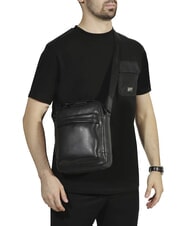CERRUTI BRAD Ledertasche mit Tasche Schwarz - Umhängetaschen Herren - 5