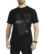 CERRUTI BRAD Tasche aus Leder und Nylon Schwarz - Umhängetaschen Herren - 4