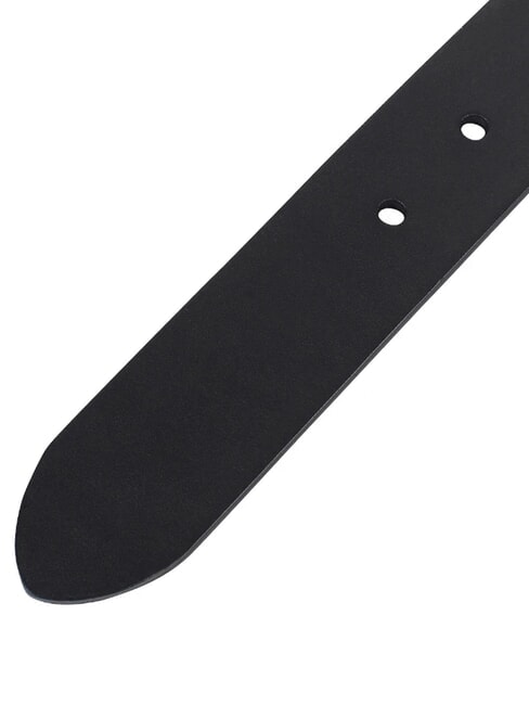 LOGO EMBOSSED Kürzbarer Ledergürtel Schwarz - Gürtel