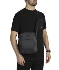 CERRUTI MADDOX Ledertasche mit mehreren Taschen Blau - Umhängetaschen Herren - 5