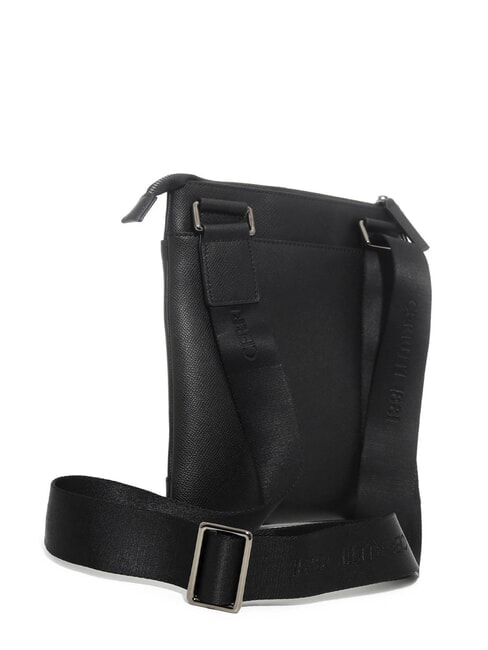 JAKE Flache Ledertasche Schwarz - Umhängetaschen Herren