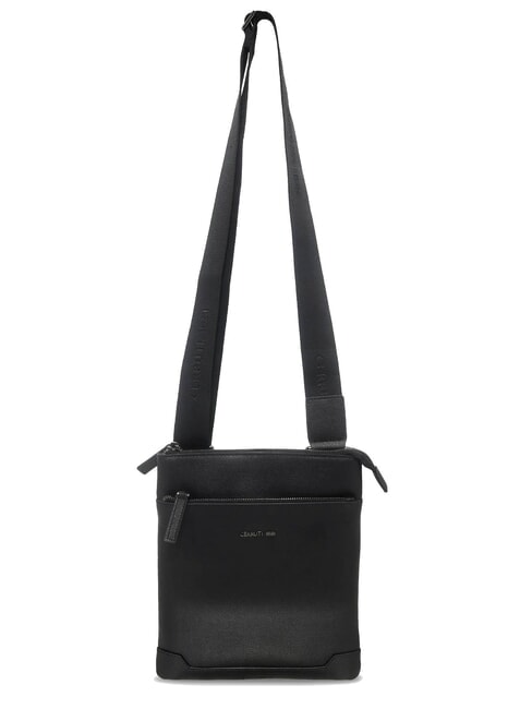 JAKE Flache Ledertasche Schwarz - Umhängetaschen Herren