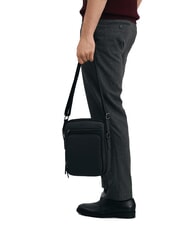 CERRUTI RORY Tasche mit mehreren Taschen aus glattem Leder Schwarz - Umhängetaschen Herren - 4