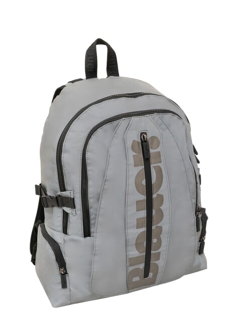SPLASH Rucksack mit glänzendem Logo, 15,6-Zoll-Laptopfach Silber - PC-Rucksäcke