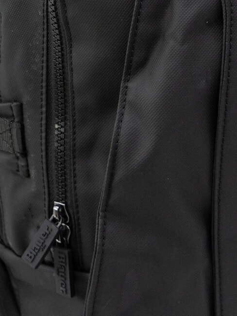 SPLASH Rucksack mit gl&auml;nzendem Logo, 15,6-Zoll-Laptopfach SCHWARZ - PC-Rucks&auml;cke