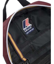 KWAY LAON Kleiner Nylonrucksack roter Syrah - Rucksäcke für Schule &amp; Freizeit - 4