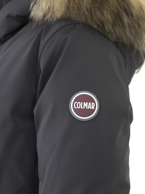 PURENESS Daunenjacke aus zwei Materialien mit Kapuze Schwarz - Kinder Jacken