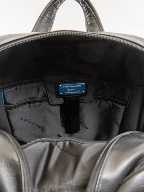 X1 15,6-Zoll-Laptop-Rucksack aus Leder Schwarz - PC-Rucksäcke