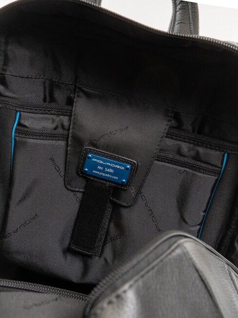 X1 13 "Laptop-Rucksack aus Leder Schwarz - PC-Rucksäcke