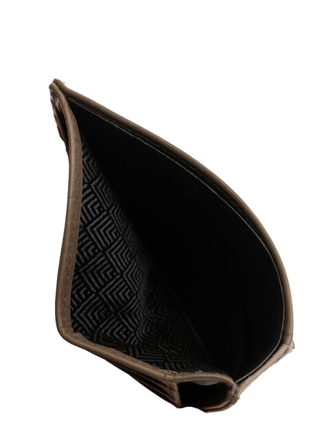 STELVIO Flaches Kartenetui aus Leder GRAU - Brieftaschen Herren