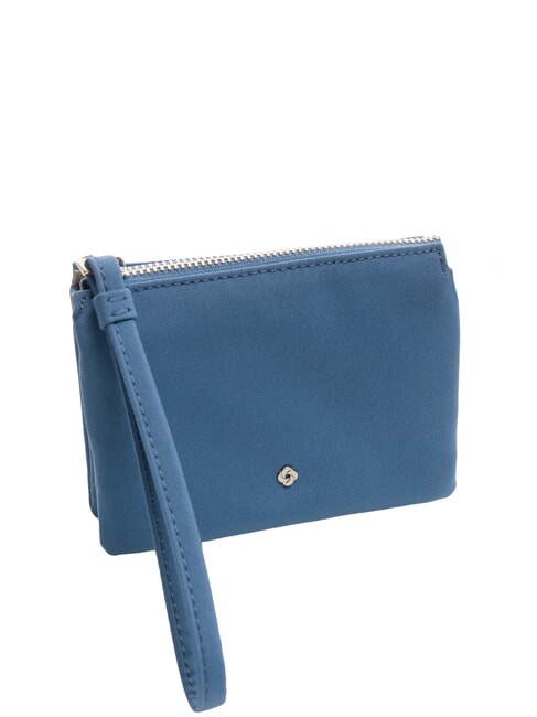POUCHY Mini-Clutch mit 3 Fächern INDIGO BLAU - Damentaschen