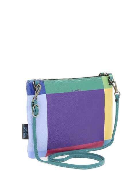 BEYONCE POP M Clutch aus Leder mit Schultergurt geometrisch lila - Damentaschen