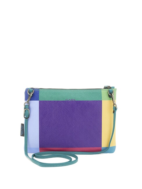 BEYONCE POP M Clutch aus Leder mit Schultergurt geometrisch lila - Damentaschen