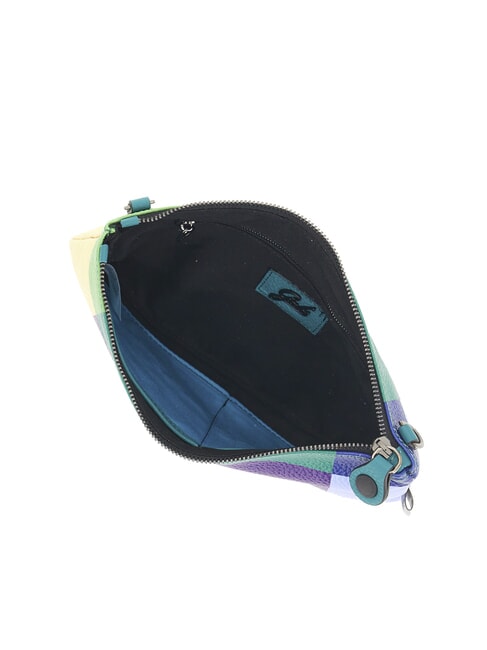 BEYONCE POP M Clutch aus Leder mit Schultergurt geometrisch lila - Damentaschen