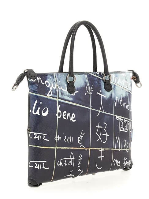 G3 PLUS LARGE MULTICOLOR Verwandelbare flache Einkaufstasche Ich liebe dich - Damentaschen