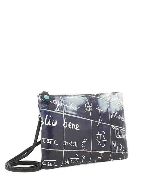 BEYONCE MULTICOLOR M Clutch aus Leder mit Schultergurt Ich liebe dich - Damentaschen